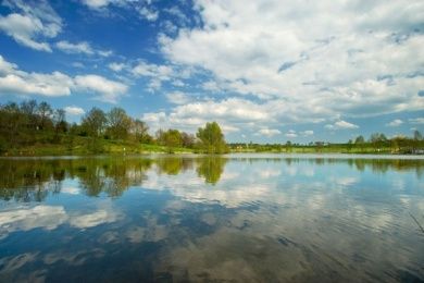 Stausee Kell am See mit Freizeiteinrichtungen