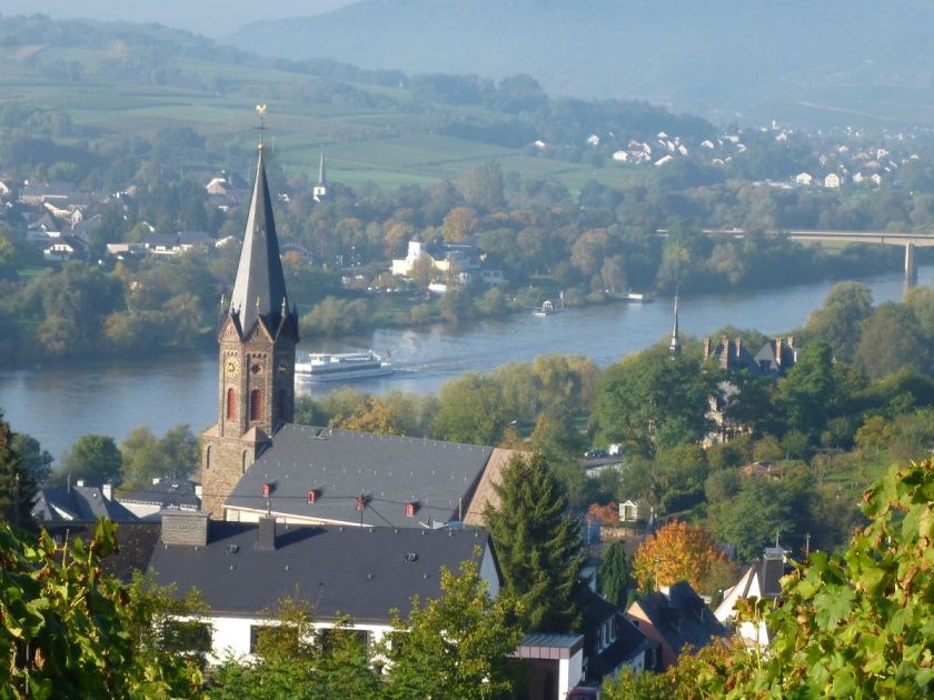 Lieser mit Blick auf Mülheim