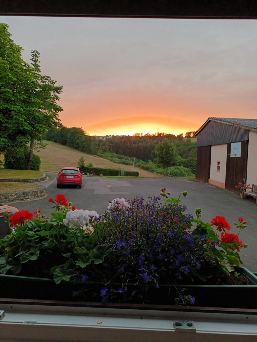 Sonnenuntergang über dem Hardthof