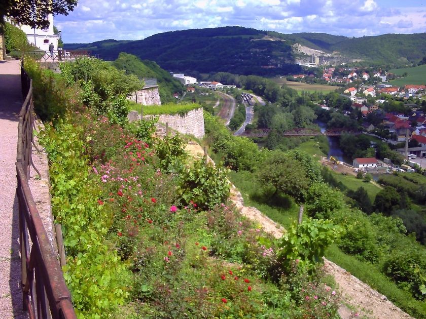 Blick von einer Schlossterrasse