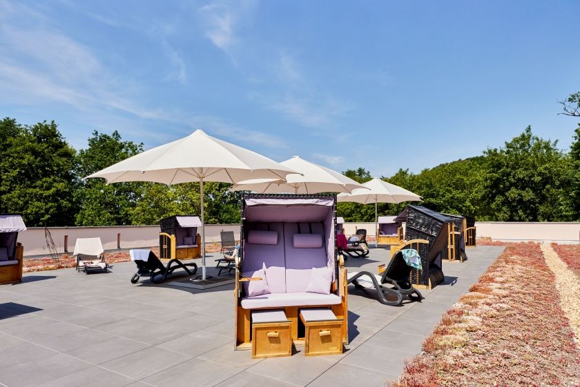 Dachterrasse mit Strandkörben